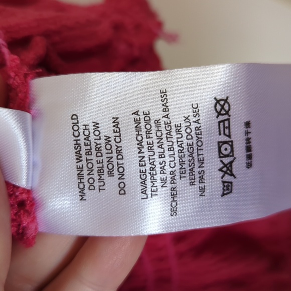 Anthropologie Pilcro Crop Top Peasant Puff Sleeves Pink - Size Large - Picture 10 of 13